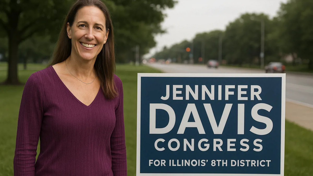 Jennifer Davis campaigns for Illinois' 8th Congressional District