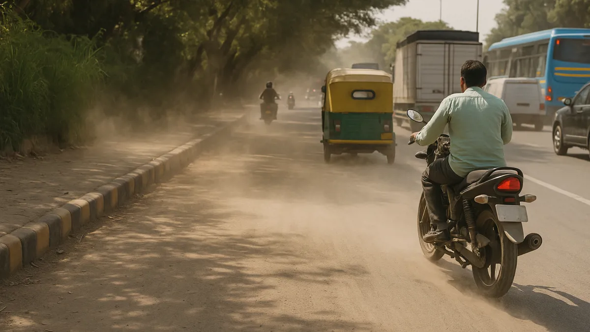 CAQM Reports Violations of Road Dust Control in Delhi Inspections