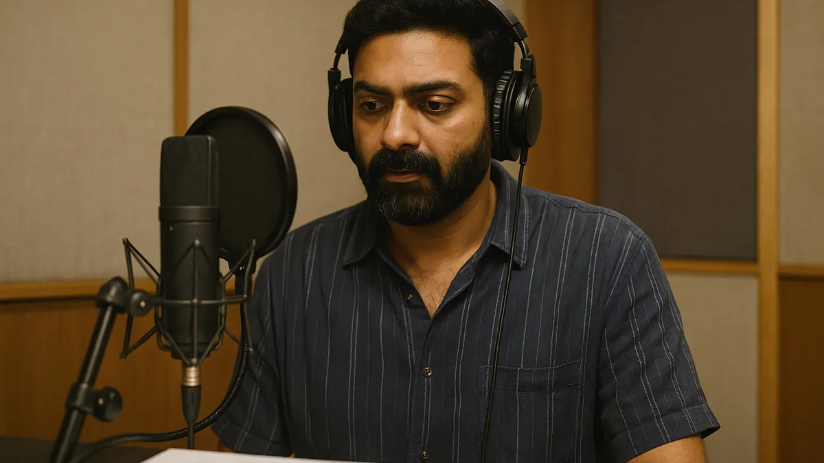 Saiju Kurup begins dubbing for 'Harivarasanam'