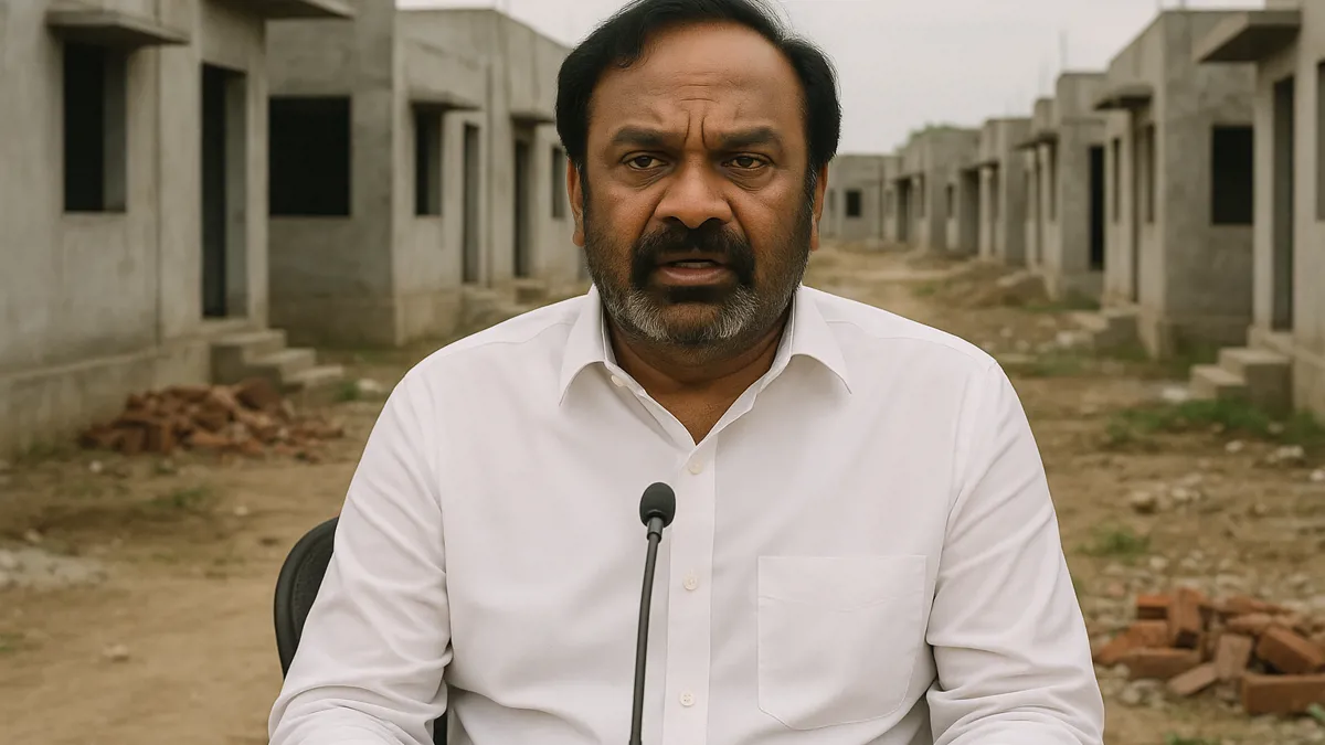 YSR Congress Party leader criticizes TDP government over unfinished housing projects